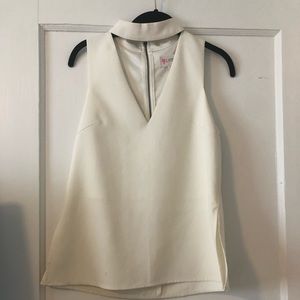Size small white tank with neck piece attached